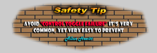 Safety Tip - Control toggle failure. It's very common yet very easy to prevent